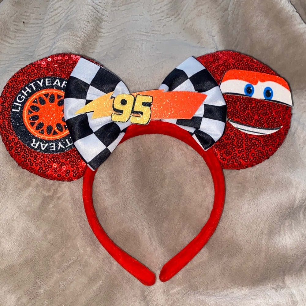 Red Sequin Disney Ears Headband